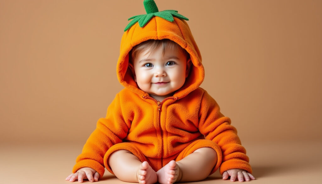découvrez notre déguisement bébé citrouille halloween alliant douceur et confort avec une combinaison et un chapeau adorables, parfaits pour célébrer halloween en toute mignonnerie.