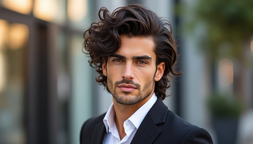 découvrez la coupe moderne mullet pour homme, idéale pour sublimer les cheveux bouclés avec style et originalité. adoptez la tendance incontournable de la saison !