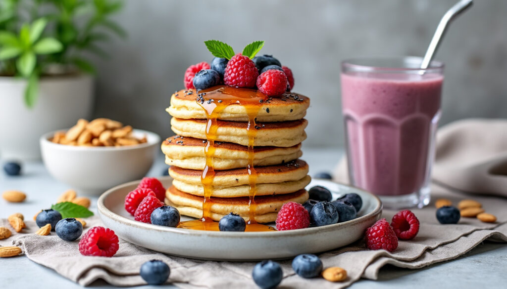 découvrez une recette facile de pancakes protéinés sans whey, idéale pour les sportifs souhaitant allier gourmandise et nutrition saine.