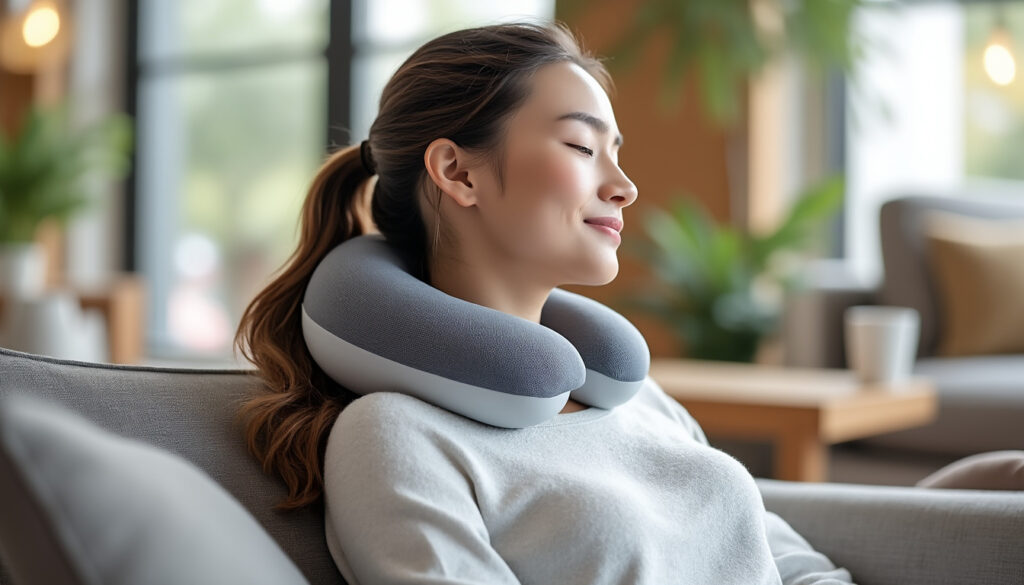 cervirelax, masseur cervical 3 en 1, offre un soulagement rapide et efficace des douleurs cervicales grâce à ses fonctions innovantes et son confort optimal.