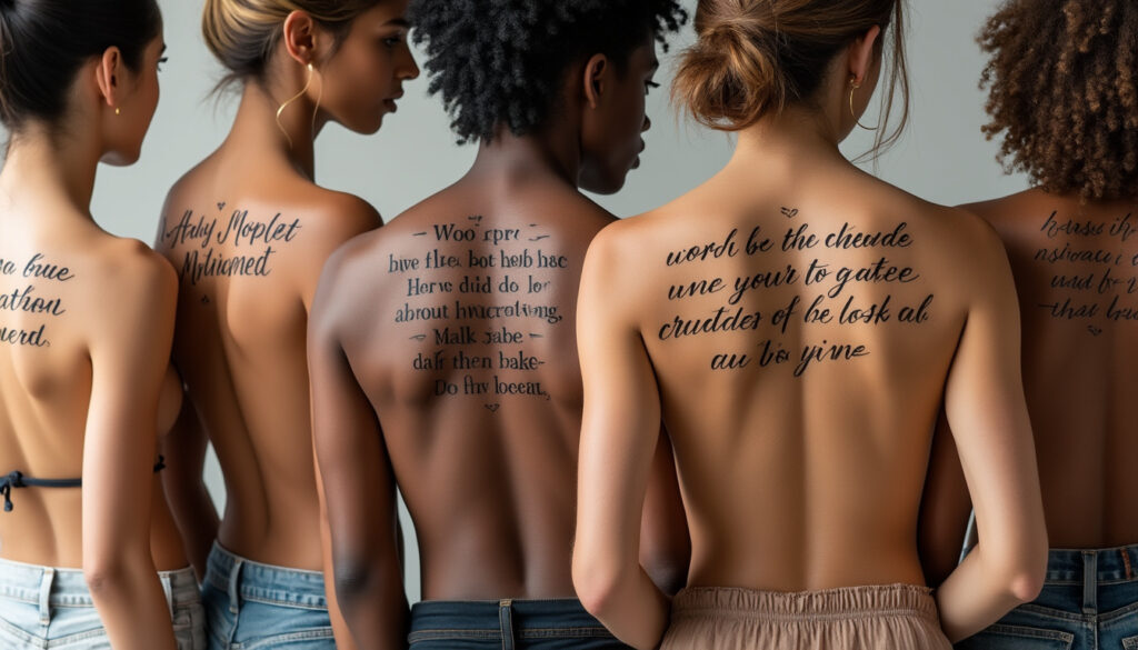 découvrez des idées originales de tatouages écriture pour le dos et profitez de conseils pratiques pour choisir le style, la police et l'emplacement parfaits.